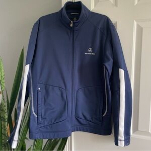 Mercedes-Benz Elevate Navy and White Logo Zip Jacket size L